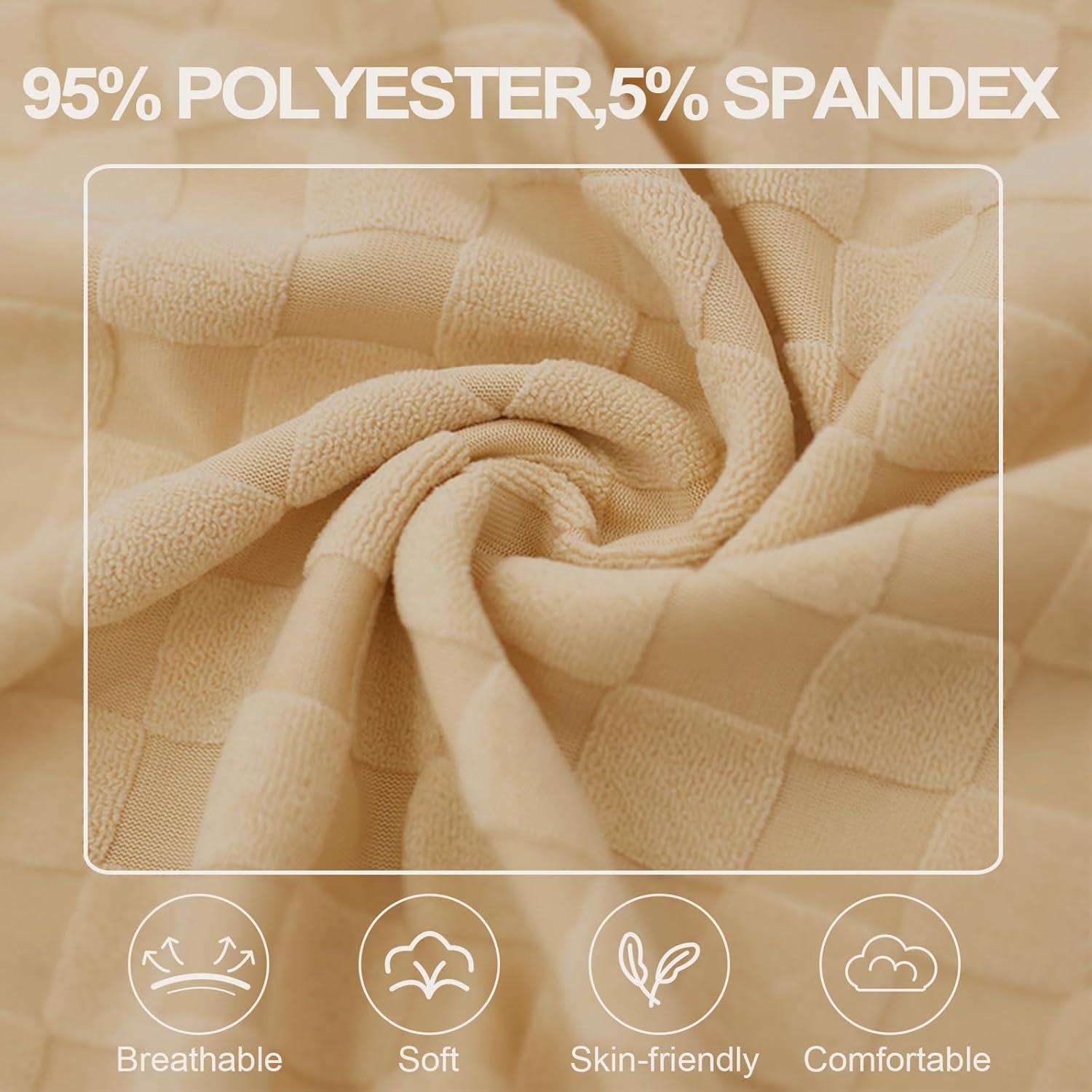 imageMens 2 Piece Set Summer Outfits Casual Geometric Texture Short Sleeve Shirt and Shorts Track Suits for Men SetKhaki