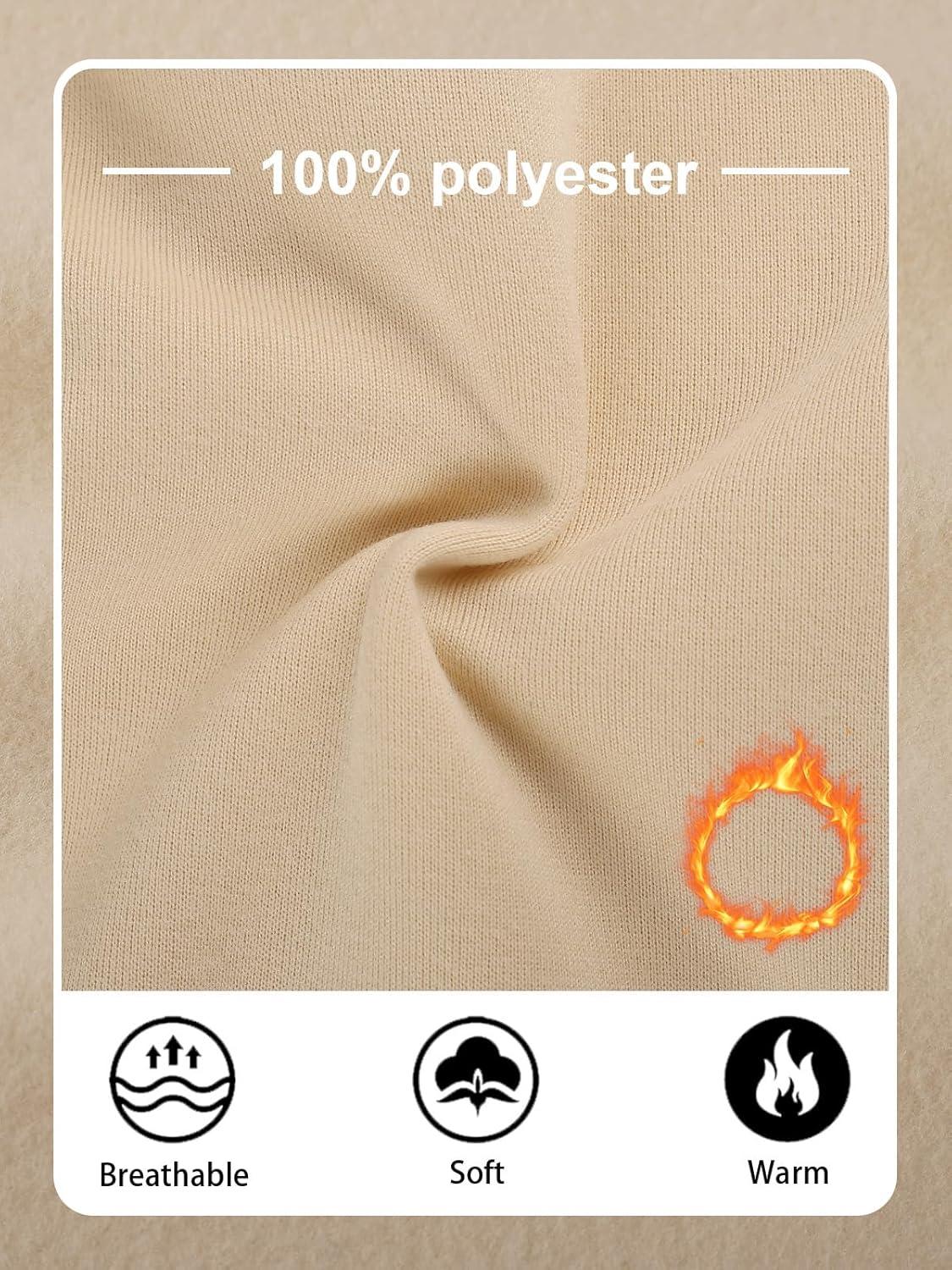 imageMens Fleece Sweatpants Warm Winter Pants Athletic Drawstring Jogger Pants with PocketsKhaki