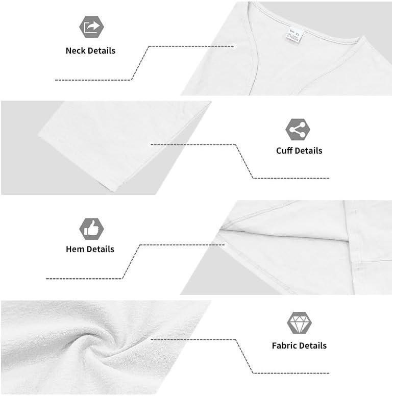 imageMens Linen VNeck Shirts Casual Long Sleeve Hippie Yoga Tops Lightweight Summer Beach ShirtWhite