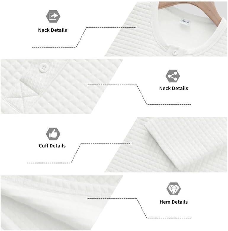 imageMens Quarter Button Sweater Mock Neck Pullover Sweater Fashion Casual Knitted Waffle Henley SweaterWhite