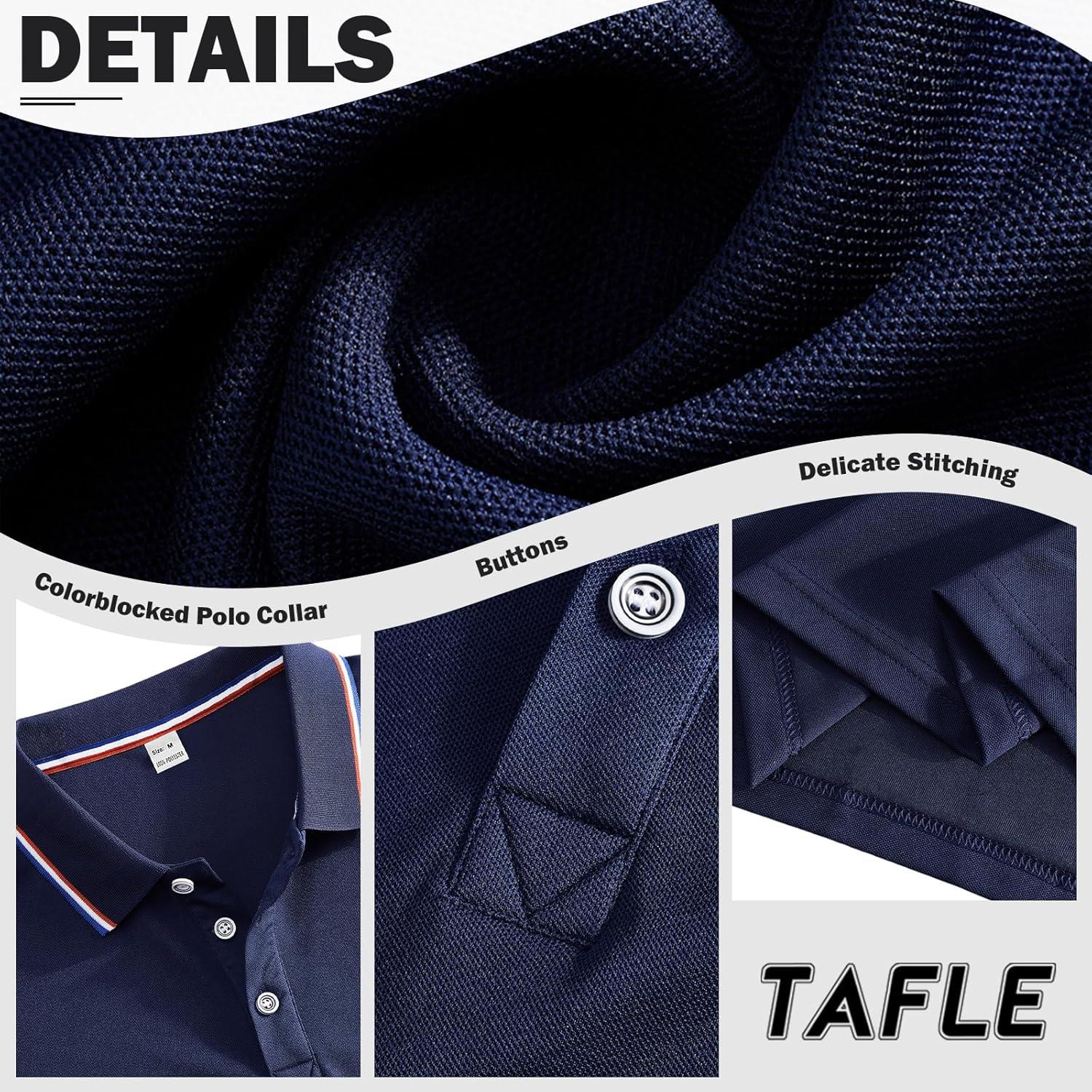 image3 Pack Mens Polo Shirts QuickDry Short Sleeve Athletic Polo Shirts Moisture Wicking Business Casual Golf Shirts02blackGreyNavy