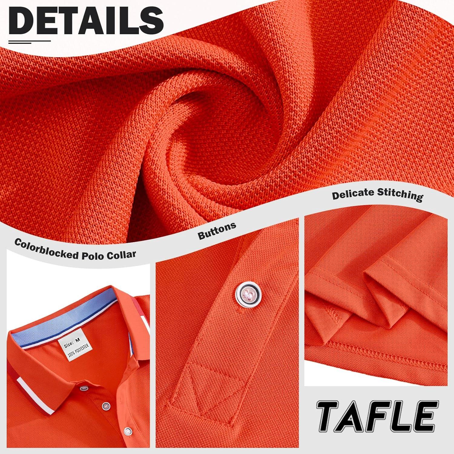 image3 Pack Mens Polo Shirts QuickDry Short Sleeve Athletic Polo Shirts Moisture Wicking Business Casual Golf Shirts04blackOrangeRoyal Blue