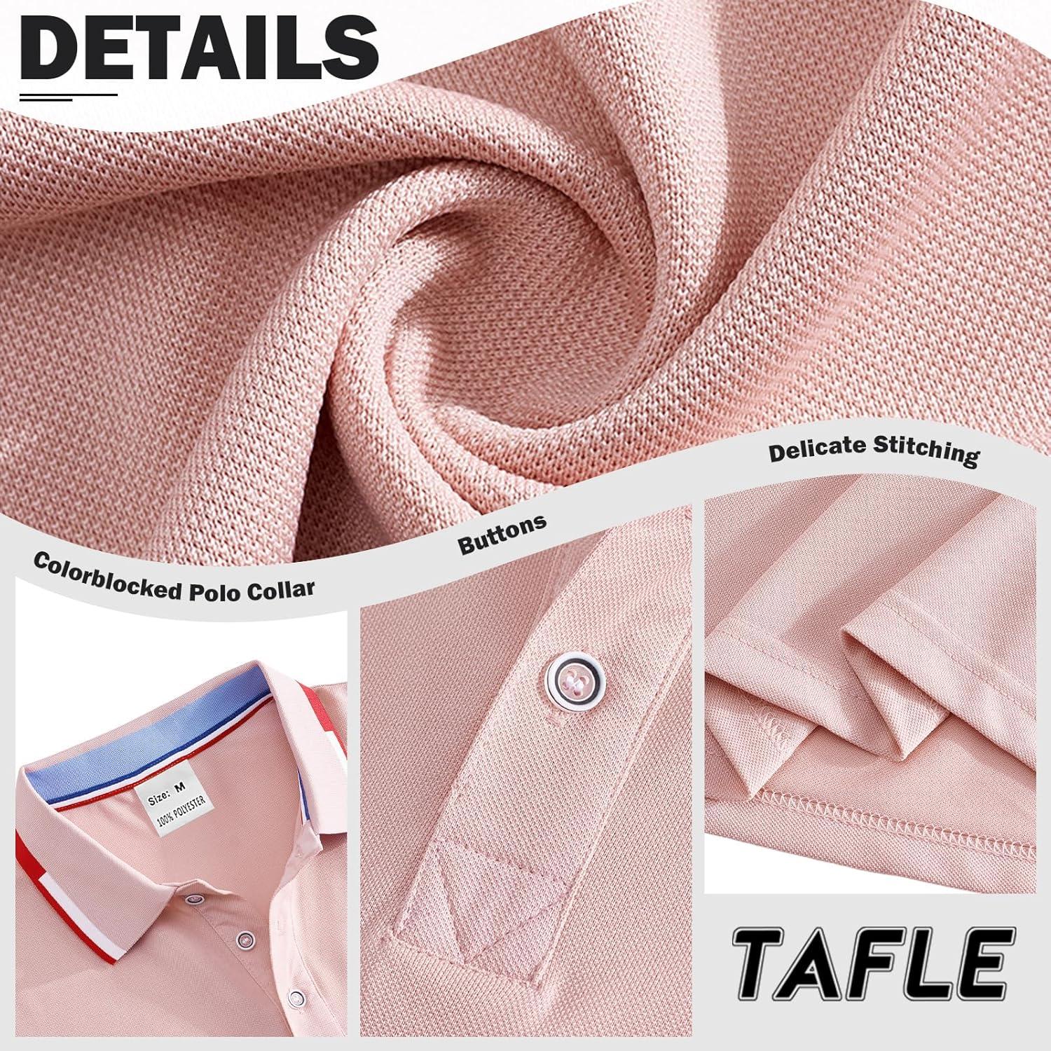 image3 Pack Mens Polo Shirts QuickDry Short Sleeve Athletic Polo Shirts Moisture Wicking Business Casual Golf Shirts04lake BluePinkNavy