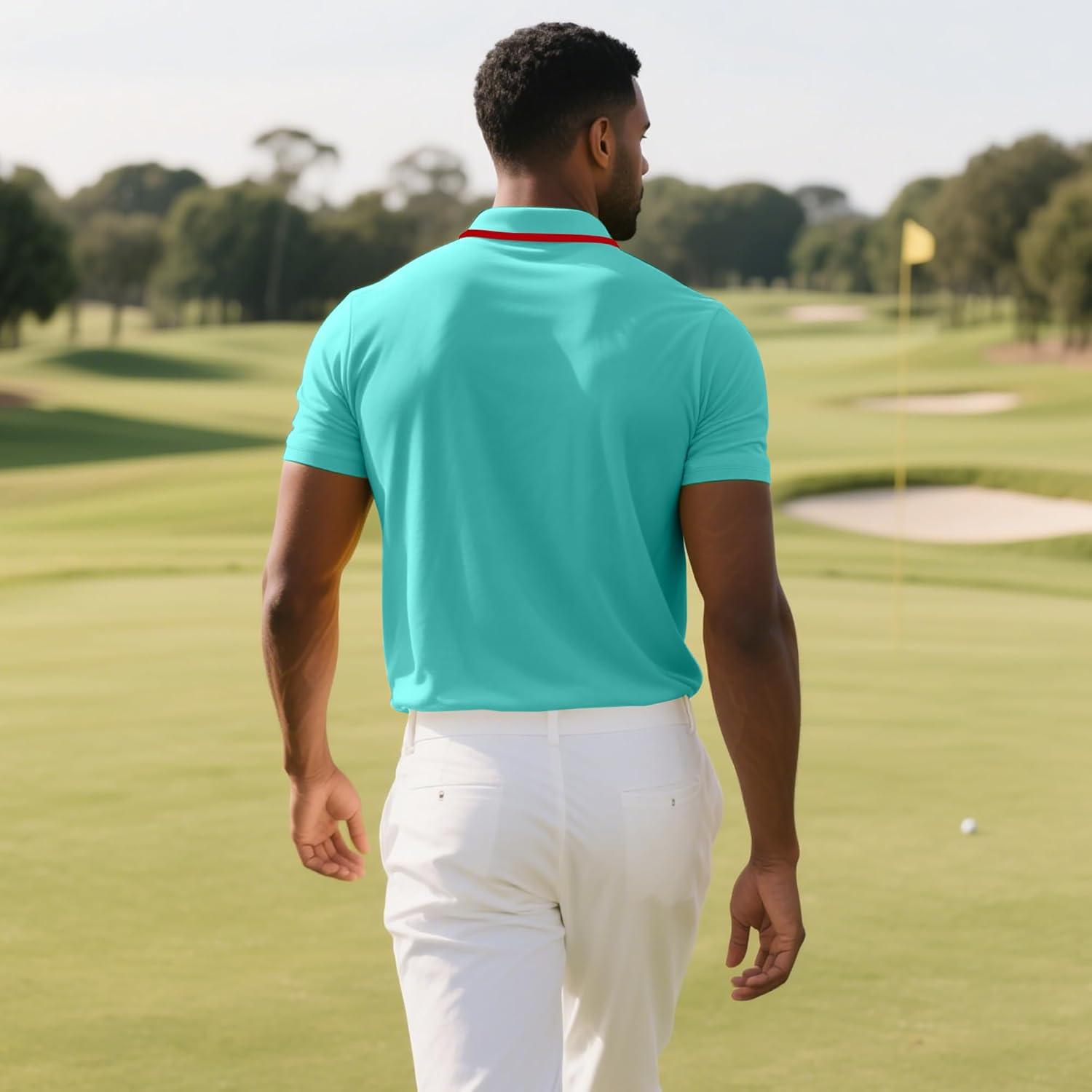 image3 Pack Mens Polo Shirts QuickDry Short Sleeve Athletic Polo Shirts Moisture Wicking Business Casual Golf Shirts04navyLake BlueBlack