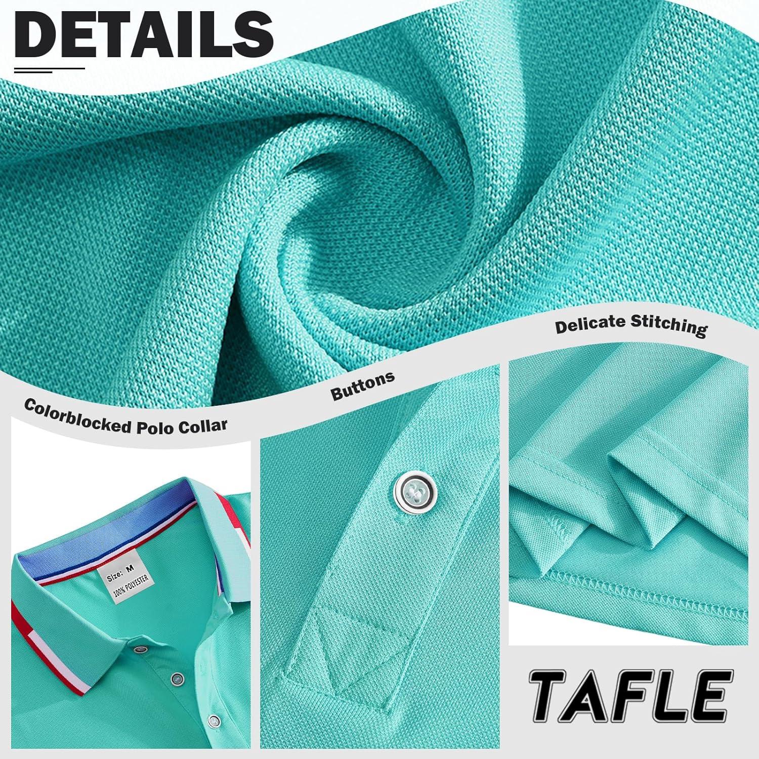 image3 Pack Mens Polo Shirts QuickDry Short Sleeve Athletic Polo Shirts Moisture Wicking Business Casual Golf Shirts04navyLake BlueBlack