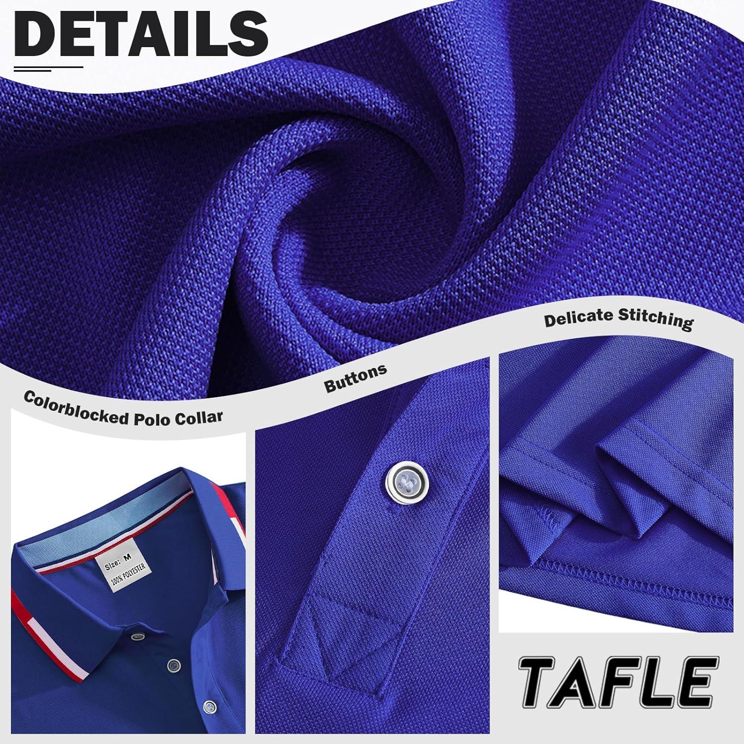 image3 Pack Mens Polo Shirts QuickDry Short Sleeve Athletic Polo Shirts Moisture Wicking Business Casual Golf Shirts04royal BlueRedWhite