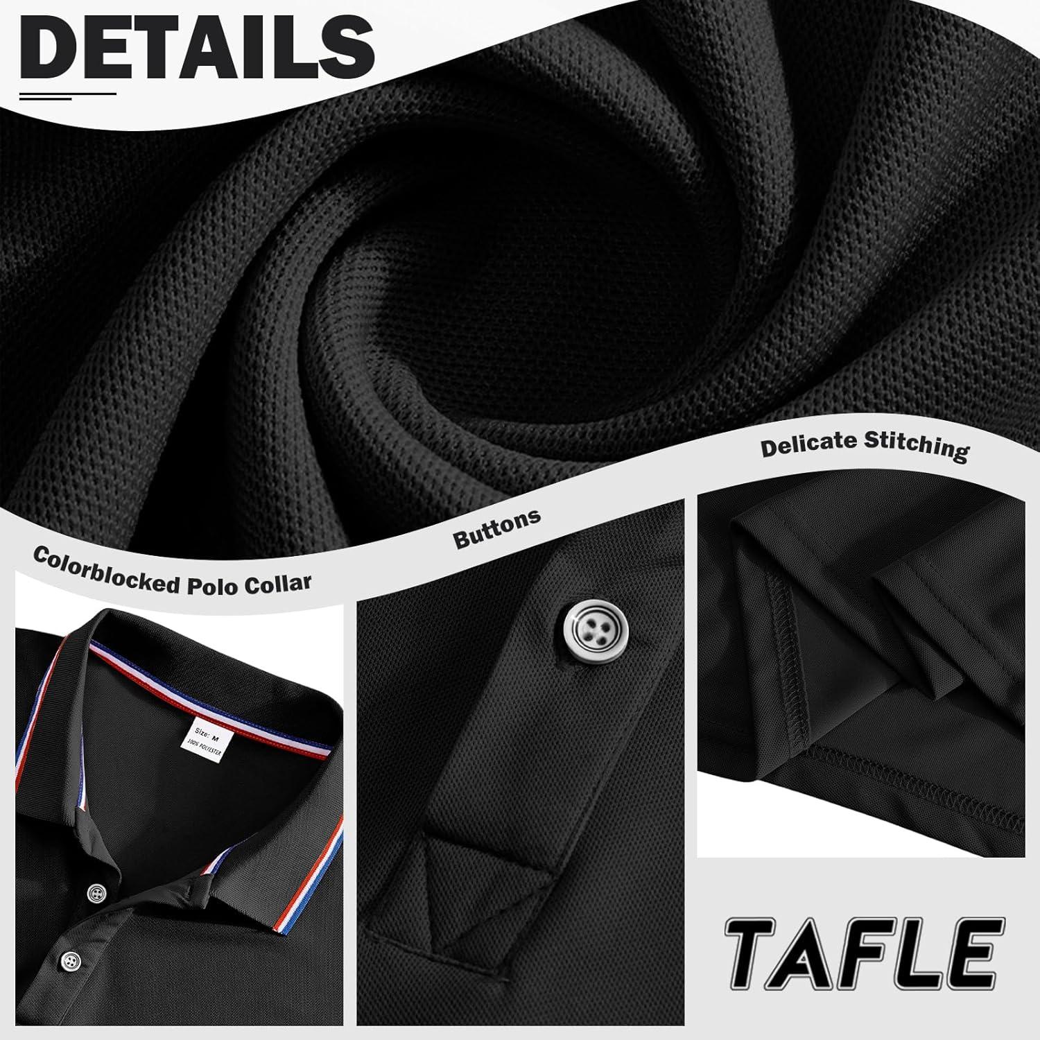 image3 Pack Mens Polo Shirts QuickDry Short Sleeve Athletic Polo Shirts Moisture Wicking Business Casual Golf ShirtsBlack