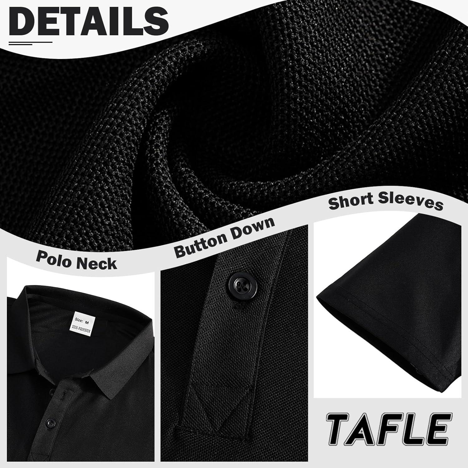image3 Pack Mens Polo Shirts QuickDry Short Sleeve Athletic Polo Shirts Moisture Wicking Business Casual Golf ShirtsBlackWhiteGrey