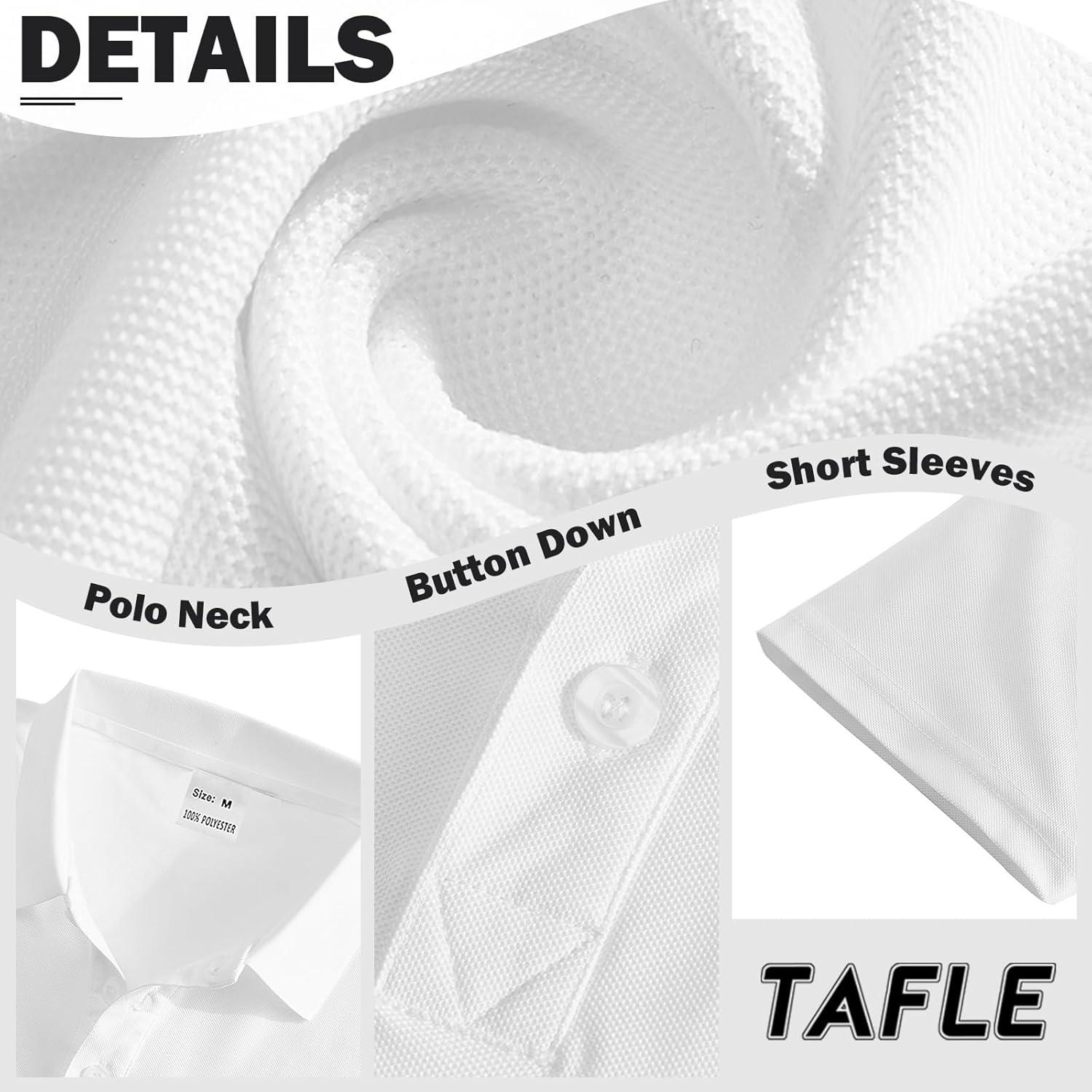 image3 Pack Mens Polo Shirts QuickDry Short Sleeve Athletic Polo Shirts Moisture Wicking Business Casual Golf ShirtsBlackWhiteNavy