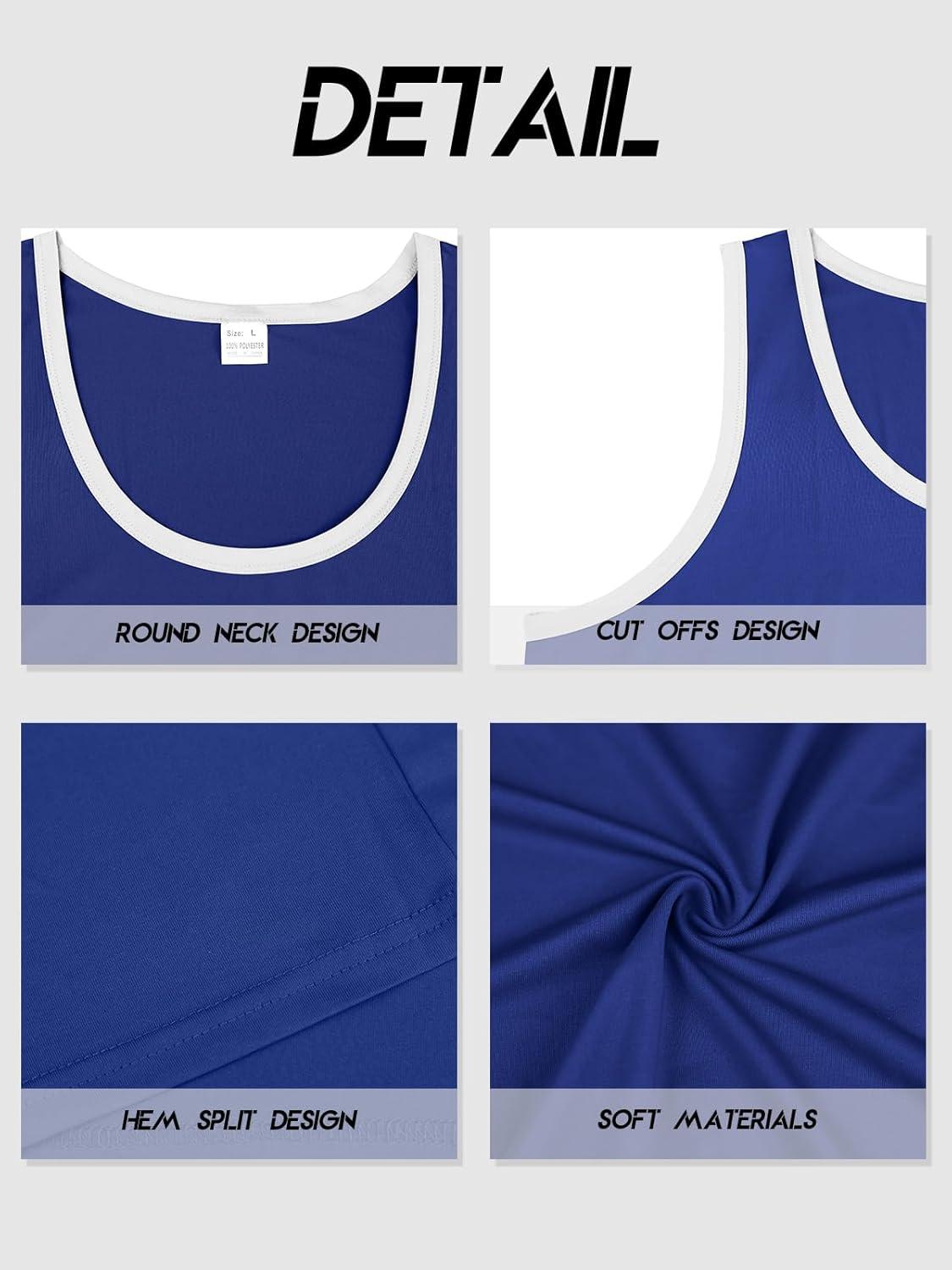 imageMens Gym Workout Tank Tops Soft Lightweight Sleeveless Muscle Shirts for Beach ampamp Athletic WearRoyal Blue1