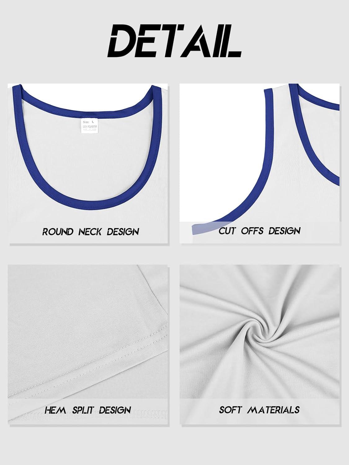 imageMens Gym Workout Tank Tops Soft Lightweight Sleeveless Muscle Shirts for Beach ampamp Athletic WearWhite1