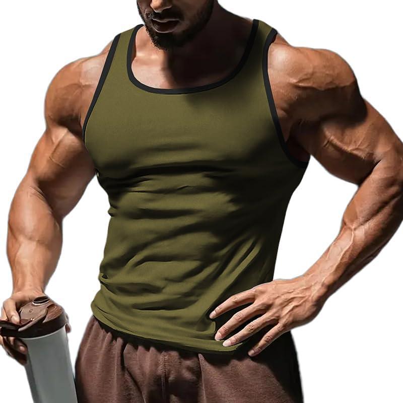 imageMens Gym Workout Tank Tops Soft Lightweight Sleeveless Muscle Shirts for Beach ampamp Athletic WearGreen1