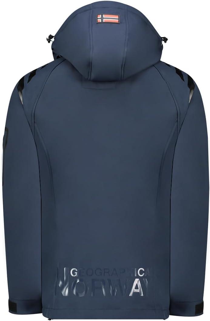 imageGeographical Norway RENADOO Homme Veste Softshell Impermable avec Capuche Blouson CoupeVent Respirant Confortable et Rsistant pour Randonne Outdoor et QuotidienMarine