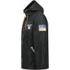 Geographical Norway RAOUL Homme – Veste Softshell Imperméable avec Capuche – Blouson Coupe-Vent Respirant, Confortable et Résistant, Idéal Randonnée, Outdoor et Quotidien(Noir)