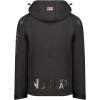 Geographical Norway RENADOO Homme – Veste Softshell Imperméable avec Capuche – Blouson Coupe-Vent Respirant, Confortable et Résistant pour Randonnée, Outdoor et Quotidien(Noir)