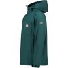 Geographical Norway TAMIGOBADGE Homme – Veste Softshell à Capuche Imperméable, Coupe-Vent et Respirante, Idéale pour la Randonnée et les Activités Outdoor(Vert_Fonce)