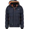 Geographical Norway Badibere Homme – Doudoune Hiver avec Capuche Chaude Manteau Imperméable Coupe-Vent, Rembourrage Isolation Thermique, Blouson Léger et Confortable pour Froid(Marine)
