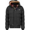 Geographical Norway Badibere Homme – Doudoune Hiver avec Capuche Chaude Manteau Imperméable Coupe-Vent, Rembourrage Isolation Thermique, Blouson Léger et Confortable pour Froid(Noir)