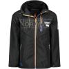 Geographical Norway RAOUL Homme – Veste Softshell Imperméable avec Capuche – Blouson Coupe-Vent Respirant, Confortable et Résistant, Idéal Randonnée, Outdoor et Quotidien(Noir)