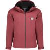 Geographical Norway TAMIGOBADGE Homme – Veste Softshell à Capuche Imperméable, Coupe-Vent et Respirante, Idéale pour la Randonnée et les Activités Outdoor(Bordeaux)