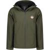 Geographical Norway TAMIGOBADGE Homme – Veste Softshell à Capuche Imperméable, Coupe-Vent et Respirante, Idéale pour la Randonnée et les Activités Outdoor(Kaki)