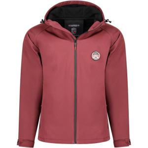 Geographical Norway TAMIGOBADGE Homme – Veste Softshell à Capuche Imperméable, Coupe-Vent et Respirante, Idéale pour la Randonnée et les Activités Outdoor(Bordeaux)