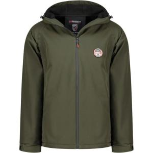Geographical Norway TAMIGOBADGE Homme – Veste Softshell à Capuche Imperméable, Coupe-Vent et Respirante, Idéale pour la Randonnée et les Activités Outdoor(Kaki)