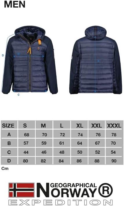 imageGeographical Norway Abator Men Doudoune Homme Capuche Parka Chaude Matelassee Automne Hiver Veste Manteau Chaud Blouson Ski Coupe Vent Manches Longues Rembourrage HommesNoir