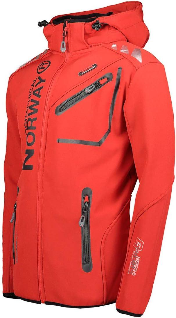 imageGeographical Norway Royaudb Men Dsitribrands Production Veste Softshell Capuche Homme Impermeable Manteau Outdoor Blouson Coupe Vent Tactique Resistant Randonnee Ski Automne Hiver PrintempsRouge Noir