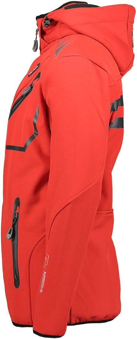 imageGeographical Norway Royaudb Men Dsitribrands Production Veste Softshell Capuche Homme Impermeable Manteau Outdoor Blouson Coupe Vent Tactique Resistant Randonnee Ski Automne Hiver PrintempsRouge Noir