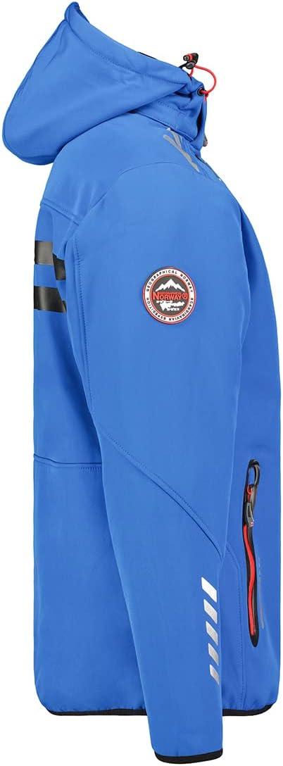 imageGeographical Norway Royaudb Men Dsitribrands Production Veste Softshell Capuche Homme Impermeable Manteau Outdoor Blouson Coupe Vent Tactique Resistant Randonnee Ski Automne Hiver PrintempsBleu Royal Rouge