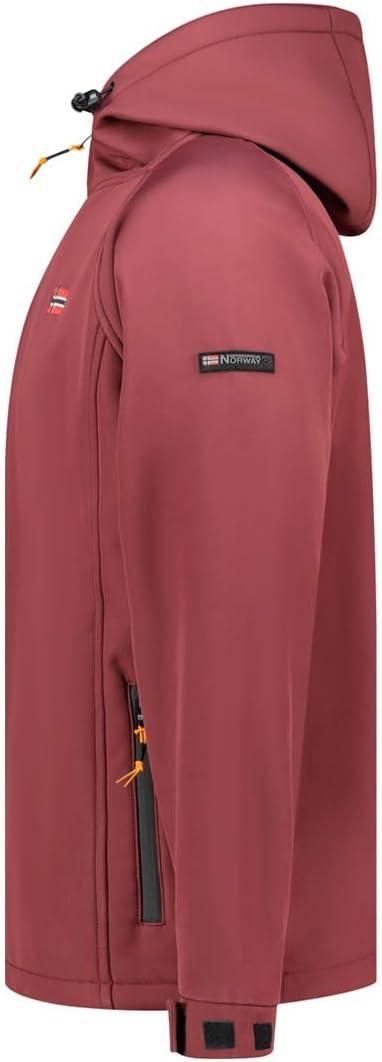 imageGeographical Norway TAMIGOLOR Homme Veste Softshell Capuche Impermable CoupeVent et Respirante Idale pour la Randonne et les Activits OutdoorBordeaux