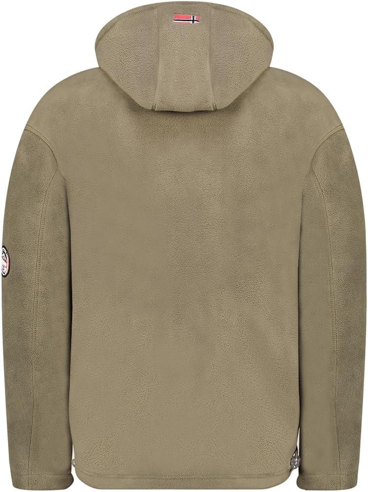 imageGeographical Norway TORLEON HOOD Homme Veste Polaire Capuche Sweat Chaud Zipp Hiver Doux et Confortable Style Sport et UrbainKaki