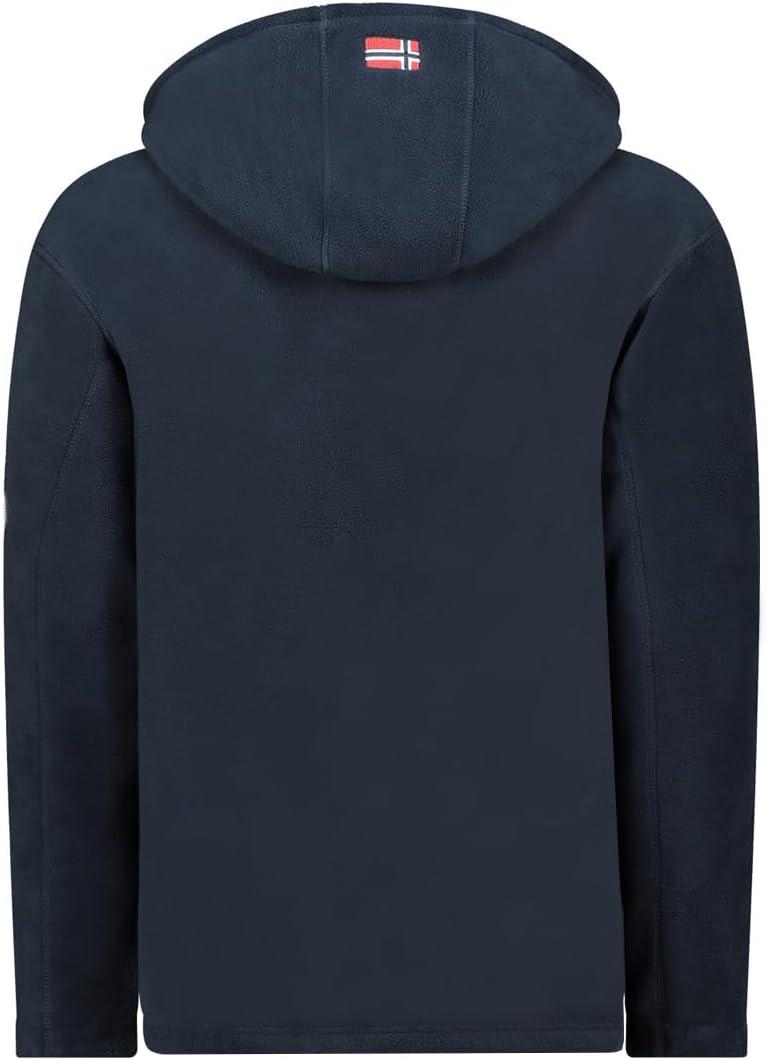 imageGeographical Norway TORLEON HOOD Homme Veste Polaire Capuche Sweat Chaud Zipp Hiver Doux et Confortable Style Sport et UrbainMarine