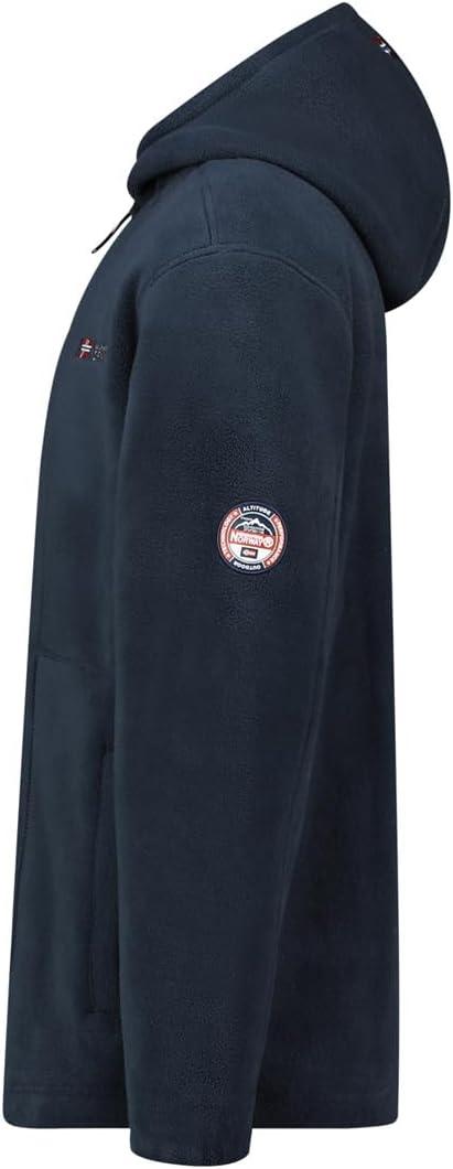 imageGeographical Norway TORLEON HOOD Homme Veste Polaire Capuche Sweat Chaud Zipp Hiver Doux et Confortable Style Sport et UrbainMarine