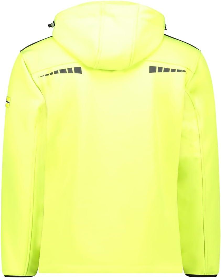 imageGeographical Norway TWOPAC Homme Softshell Capuche Impermable et Respirante Veste Outdoor CoupeVent Idale pour la Randonne et les Activits ExtrieuresJaune Fluo