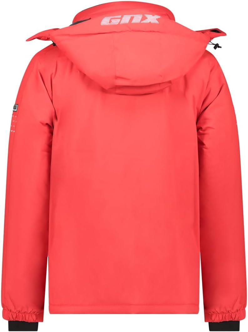 imageGeographical Norway WALDO Homme Veste de Ski Capuche Impermable et CoupeVent Doudoune Technique Chaude pour Sports dHiver et Activits OutdoorRouge