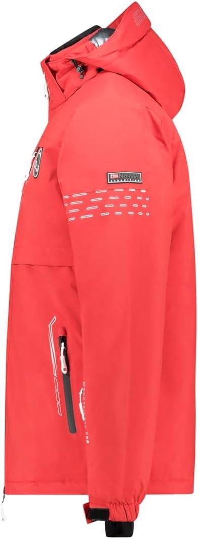 imageGeographical Norway WALDO Homme Veste de Ski Capuche Impermable et CoupeVent Doudoune Technique Chaude pour Sports dHiver et Activits OutdoorRouge