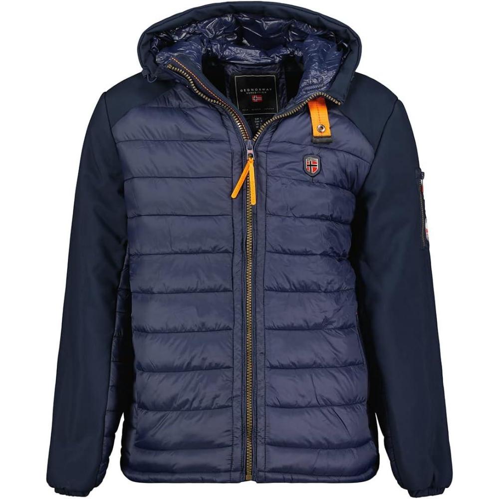 imageGeographical Norway Abator Men Doudoune Homme Capuche Parka Chaude Matelassee Automne Hiver Veste Manteau Chaud Blouson Ski Coupe Vent Manches Longues Rembourrage HommesBleu Marine