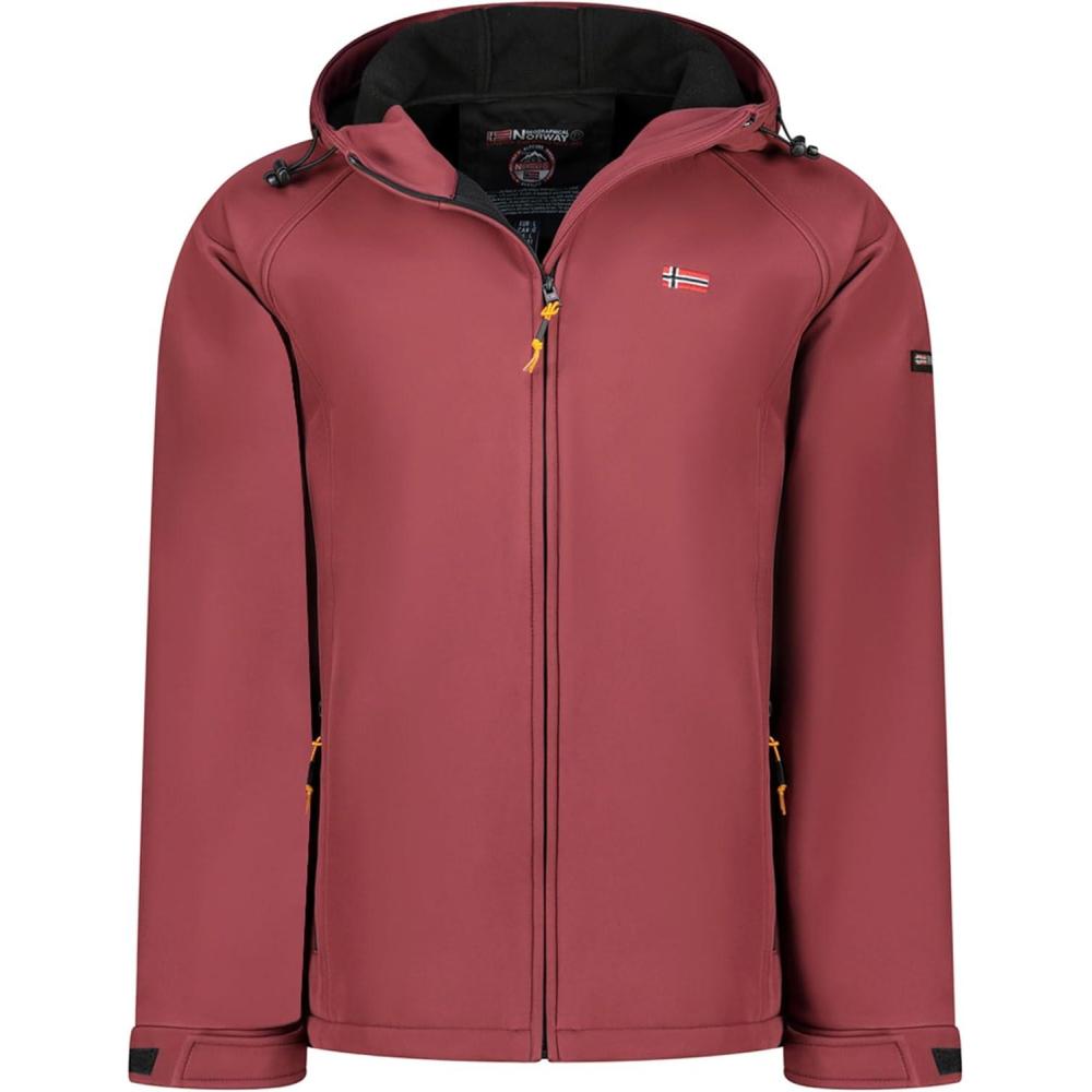 imageGeographical Norway TAMIGOLOR Homme Veste Softshell Capuche Impermable CoupeVent et Respirante Idale pour la Randonne et les Activits OutdoorBordeaux