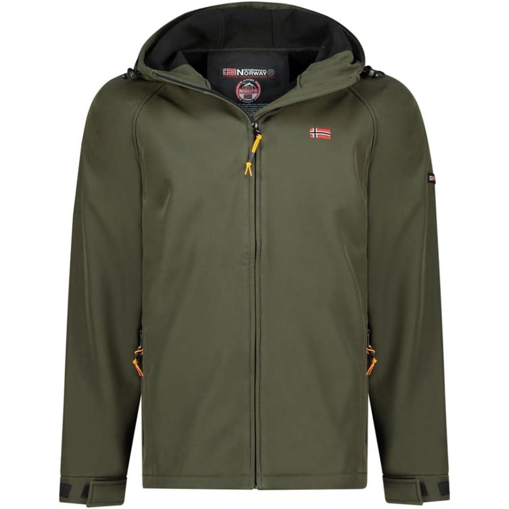 imageGeographical Norway TAMIGOLOR Homme Veste Softshell Capuche Impermable CoupeVent et Respirante Idale pour la Randonne et les Activits OutdoorKaki
