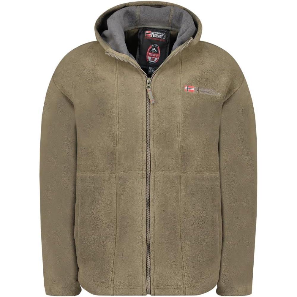imageGeographical Norway TORLEON HOOD Homme Veste Polaire Capuche Sweat Chaud Zipp Hiver Doux et Confortable Style Sport et UrbainKaki