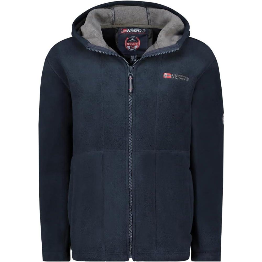 imageGeographical Norway TORLEON HOOD Homme Veste Polaire Capuche Sweat Chaud Zipp Hiver Doux et Confortable Style Sport et UrbainMarine