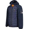 Geographical Norway Abator Men – Doudoune Homme Capuche – Parka Chaude Matelassee Automne Hiver – Veste Manteau Chaud – Blouson Ski Coupe Vent Manches Longues Rembourrage – Hommes(Bleu Marine)