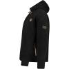 Geographical Norway UCHERPIM Homme – Polaire à Capuche Chaude et Confortable, Veste Zippée Douce Idéale pour l’Hiver, le Sport et les Activités Outdoor(Noir)