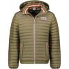 Geographical Norway Adalmo – Blouson Homme Hiver avec Capuche Ajustable – Chaud, Léger & Confortable – Zip Contrasté – Poches Pratiques – Style Urbain Outdoor – Casual Quotidien(Kaki)