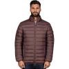 Geographical Norway Amichoko Basic – Blouson Homme Matelassé Léger – Veste Mi-Saison Confortable – Poches Zippées – Style Urbain Moderne – Badge Signature(Marron Fonce)