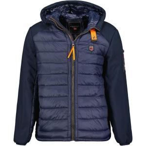 Geographical Norway Abator Men – Doudoune Homme Capuche – Parka Chaude Matelassee Automne Hiver – Veste Manteau Chaud – Blouson Ski Coupe Vent Manches Longues Rembourrage – Hommes(Bleu Marine)