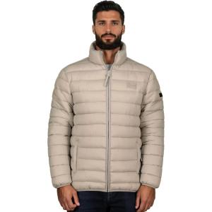 Geographical Norway Amichoko Basic – Blouson Homme Matelassé Léger – Veste Mi-Saison Confortable – Poches Zippées – Style Urbain Moderne – Badge Signature(Beige)