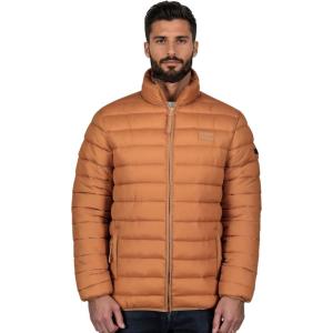 Geographical Norway Amichoko Basic – Blouson Homme Matelassé Léger – Veste Mi-Saison Confortable – Poches Zippées – Style Urbain Moderne – Badge Signature(Camel)